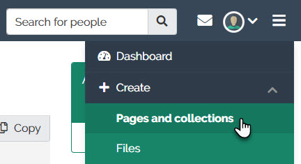 Pages and collections